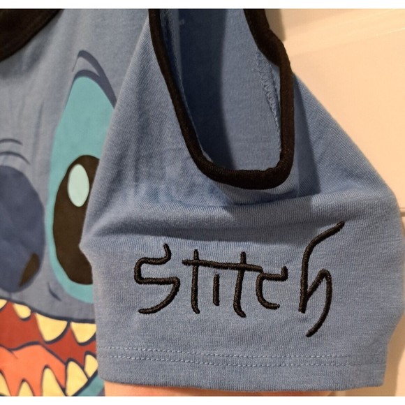 NWT STITCH Walt Disney World Park Cold Shoulder Blue T-Shirt Adult Small - Picture 4 of 7